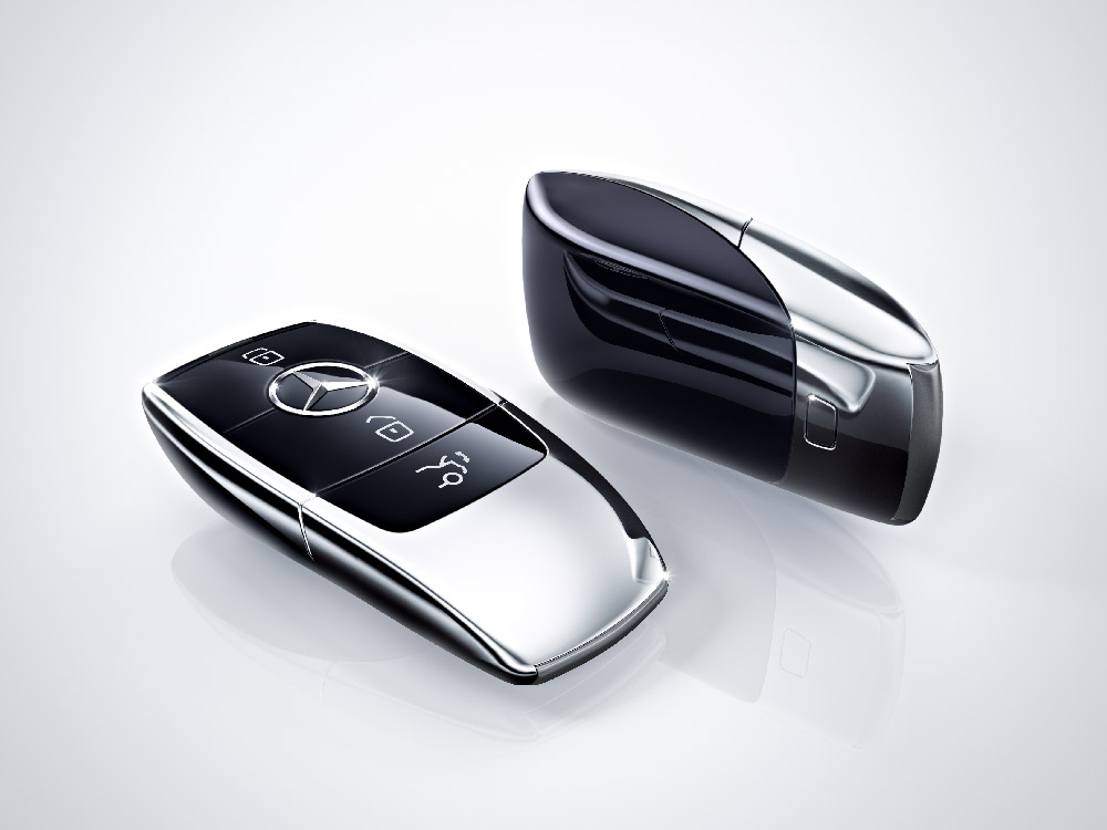 Smartkey – Set Di 2 Custodie Chiave Auto Con Telecomando 2 Tasti, Pulsanti, Batterie CR2025 E Lama Vergine Per Mercedes-Benz - 2