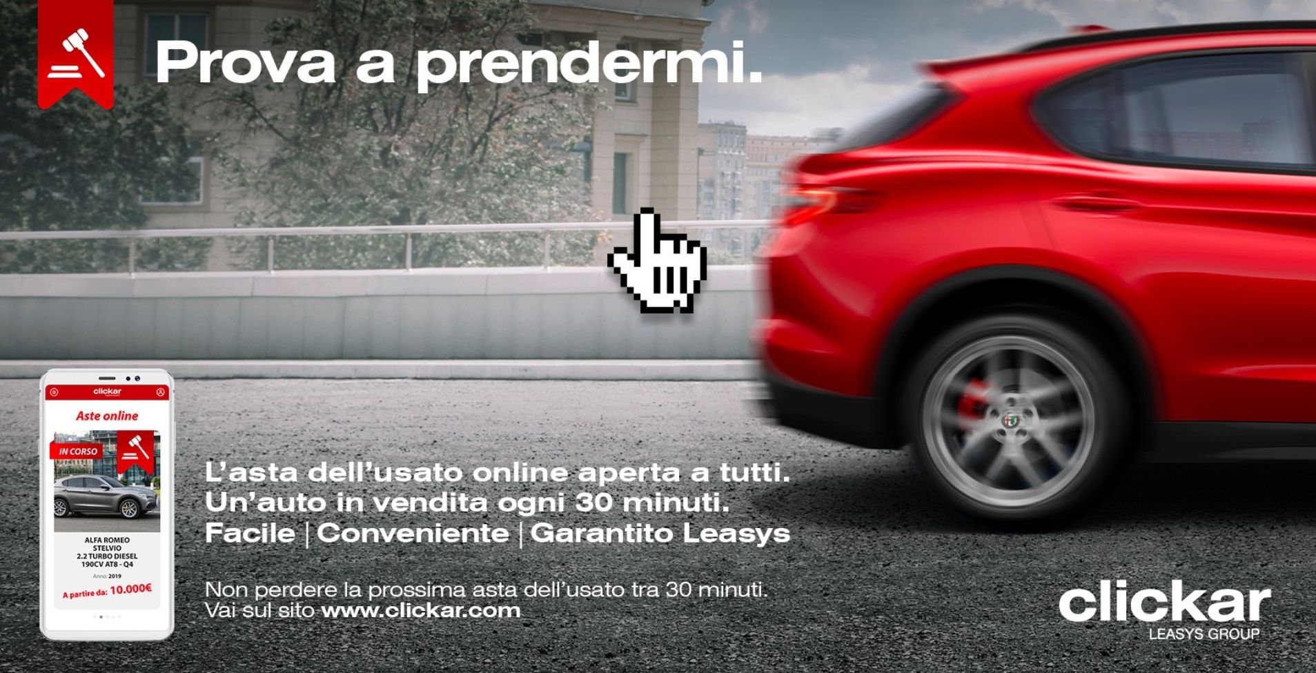 Leasys introduce le aste online per i privati su Clickar