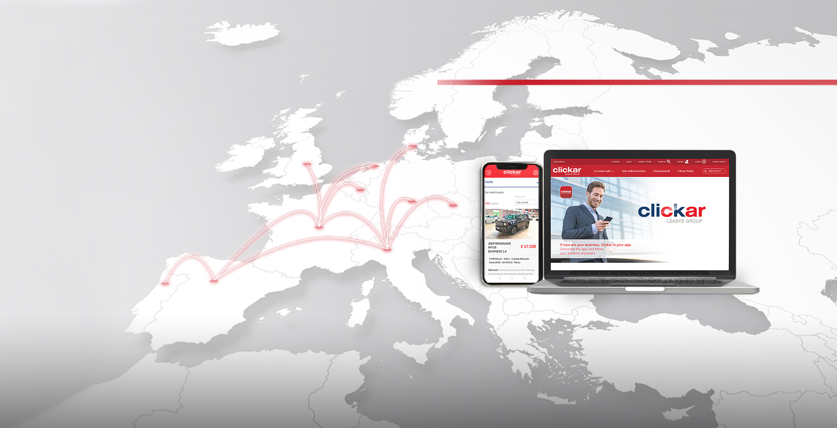 Clickar è presente in molte zone d'Europa