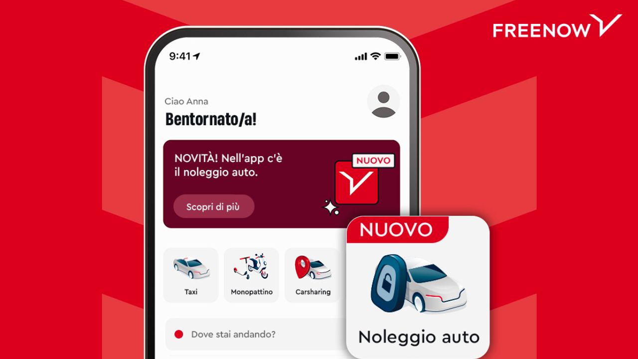 Con FREENOW l&rsquo;autonoleggio si fa tramite app