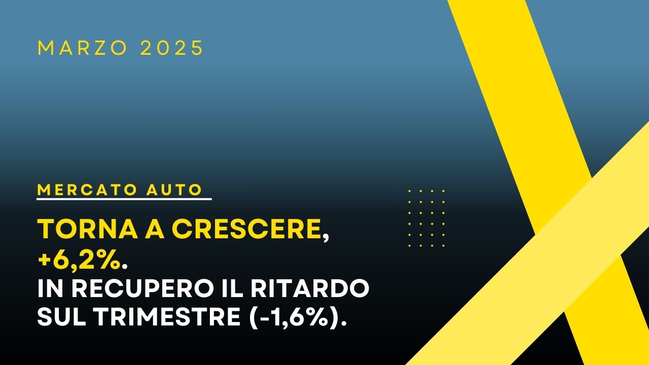 Il mercato auto torna a crescere a marzo 2025: +6,2%