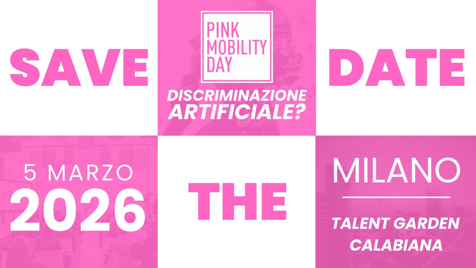 Pink Mobility Day 2026: l’AI amplifica i pregiudizi? Ne parliamo il 5 marzo a Milano