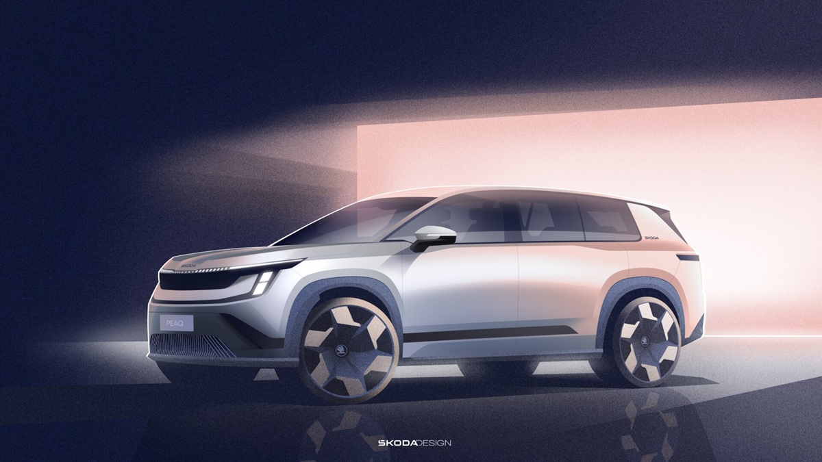 &Scaron;koda Peaq: il nuovo SUV di punta comincia a rivelarsi