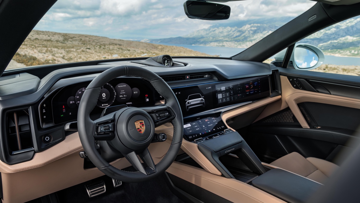 porsche cayenne coupe elettrica strumentazione