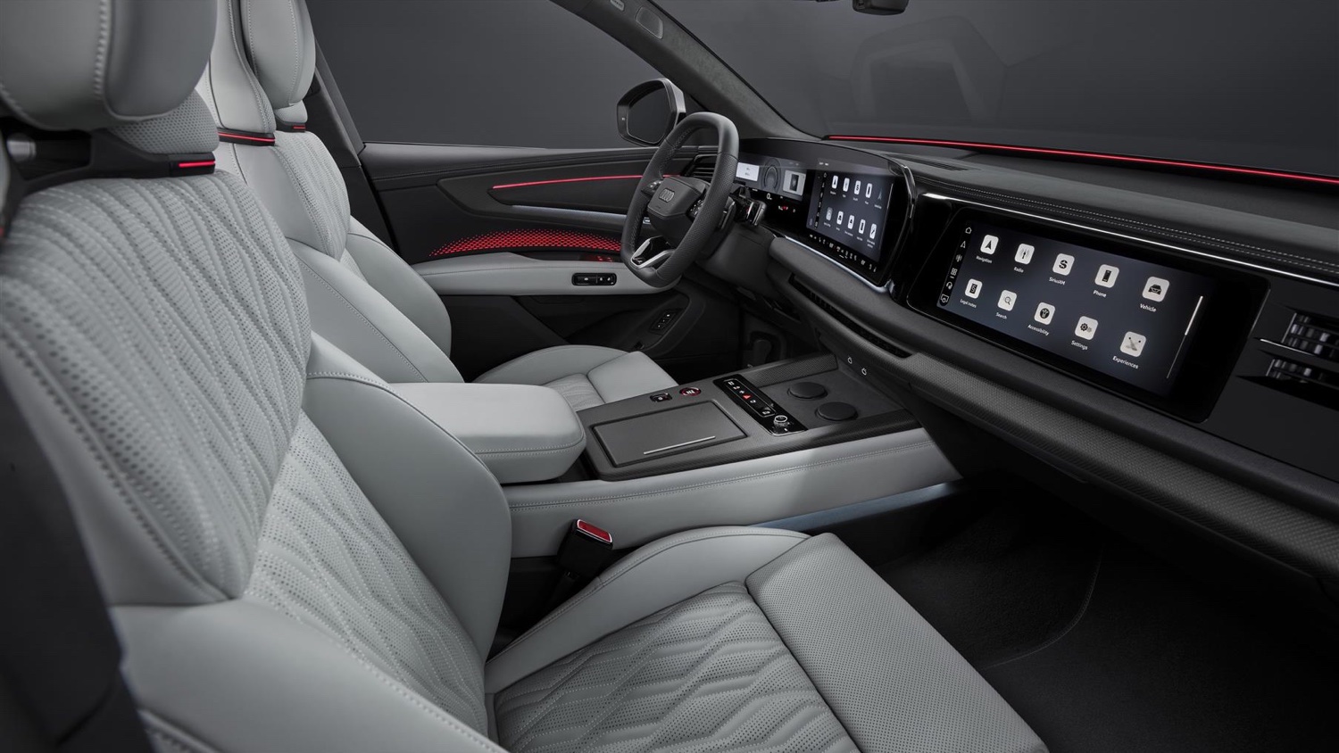 audi q9 infotainment passeggero