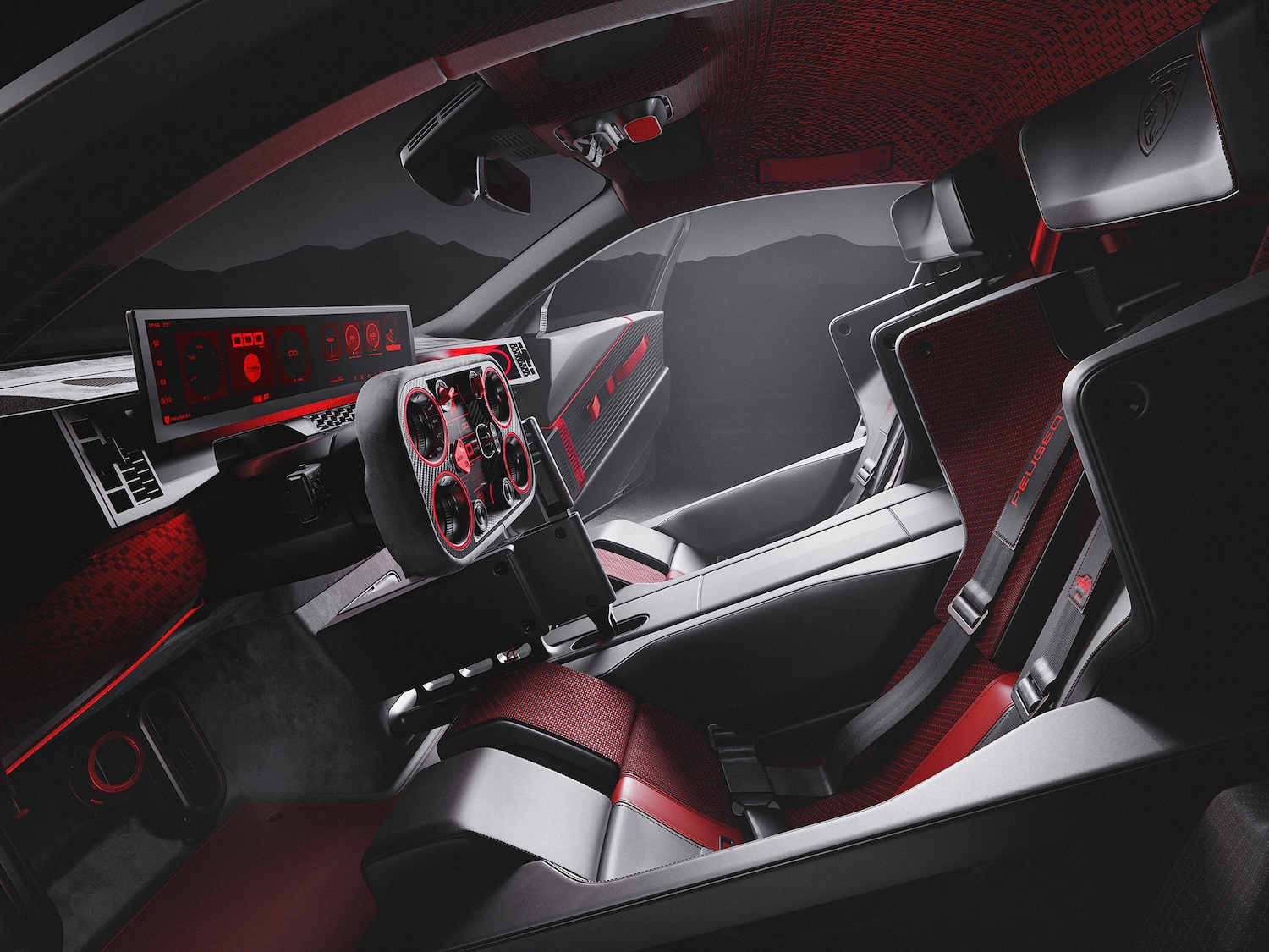 peugeot e-t16 concept interni come 208 2027